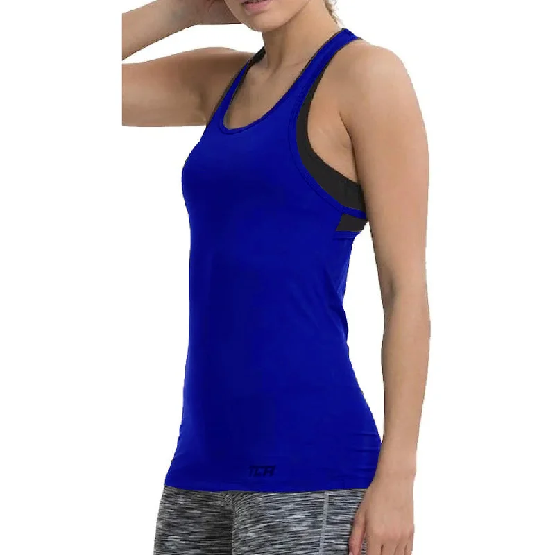 Relaxed Tops TCA Tech Racerback Womens Running Vest Tank Top - Blue