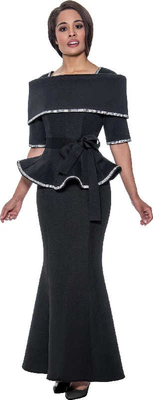Casual Comfort Wear Stellar Looks Skirt Suit 1692-Black