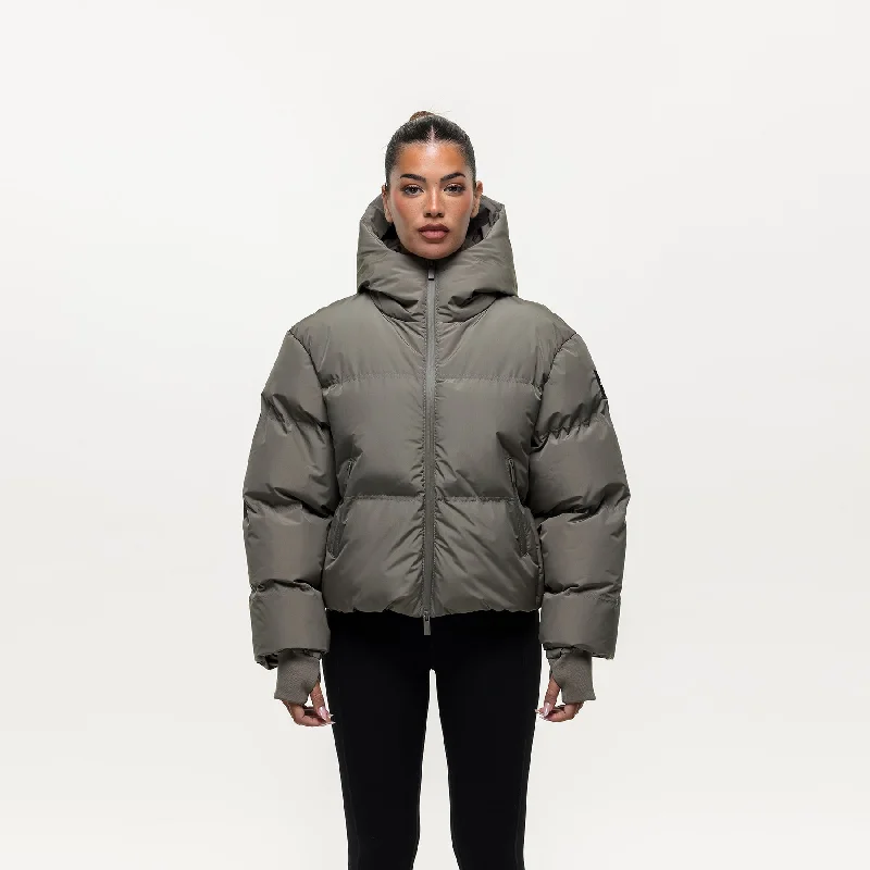 Sporty Wear Arctic Olive Technical Puffer Jacket