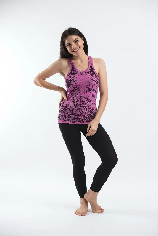 Versatile Outfits Womens Batman Ganesh Tank Top in Pink