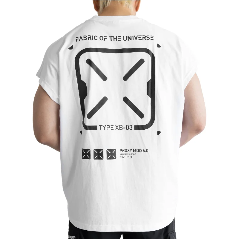 Soft Looks XB-03 White Oversized Sleeveless T