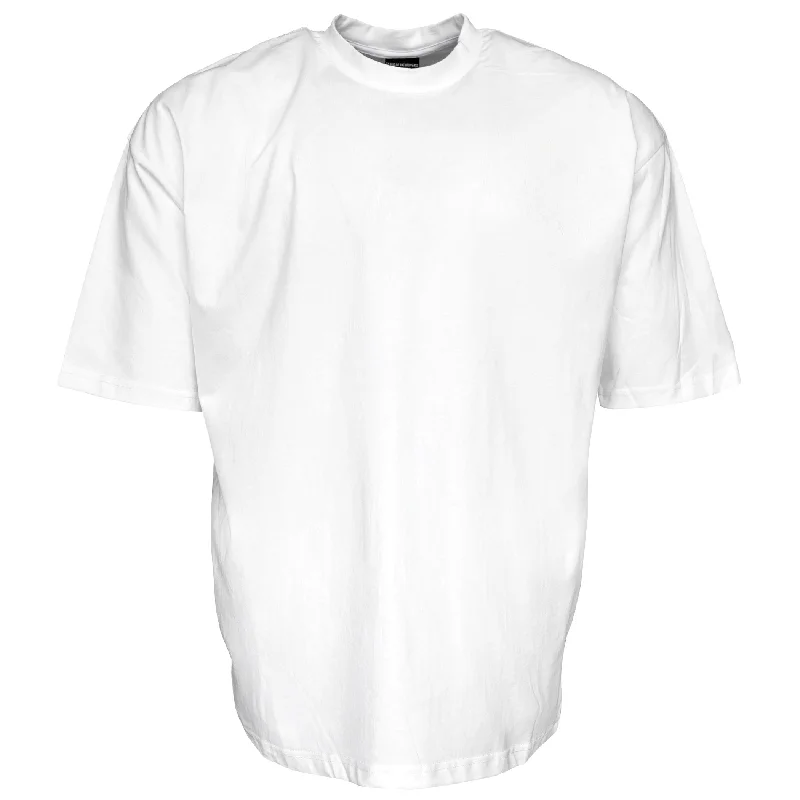 Trendy Layers White Oversized Short Sleeve T
