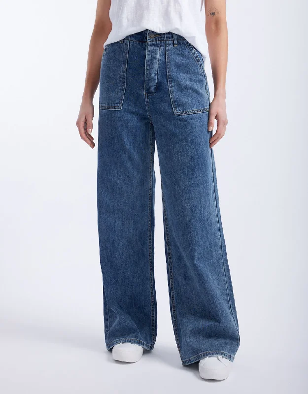 Comfortable Tops Frankie Wide Leg Jeans - Mid Wash