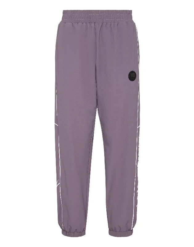 Weekend Comfort Wear Nylon Loose Fit Piping Jogging Pants Scratch