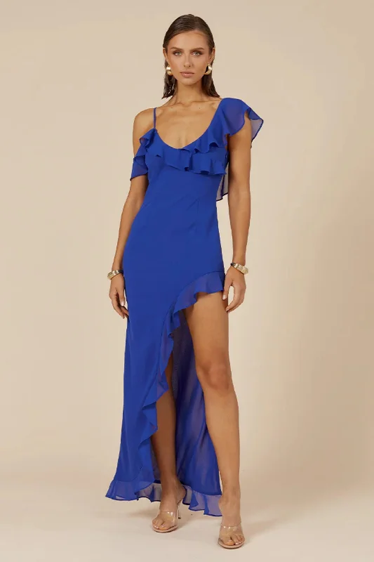 Soft Layers Vacanza Maxi Dress in Royal Blue