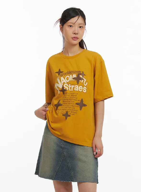 Fashionable Comfort Acubi Oversized Graphic T-Shirt IY410