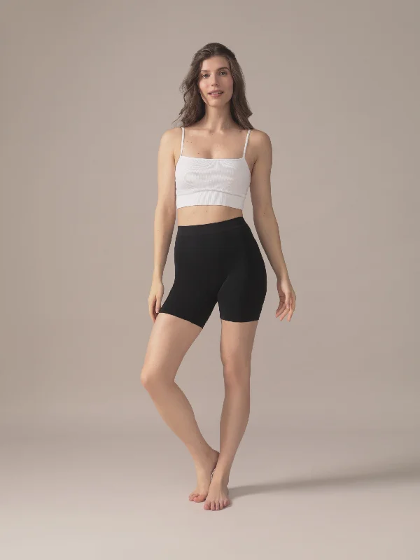 Versatile Style Seamless Cropped Cami in Pure White