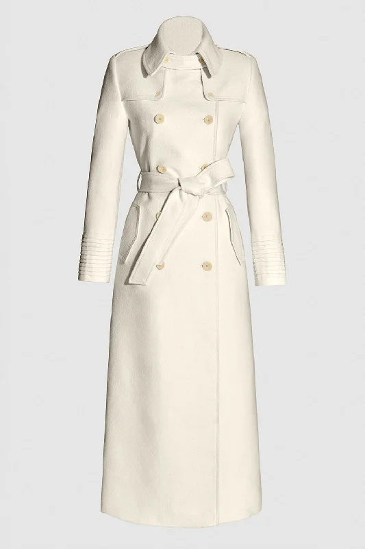Soft Relaxation Wear Baby Alpaca Maxi Trench Coat