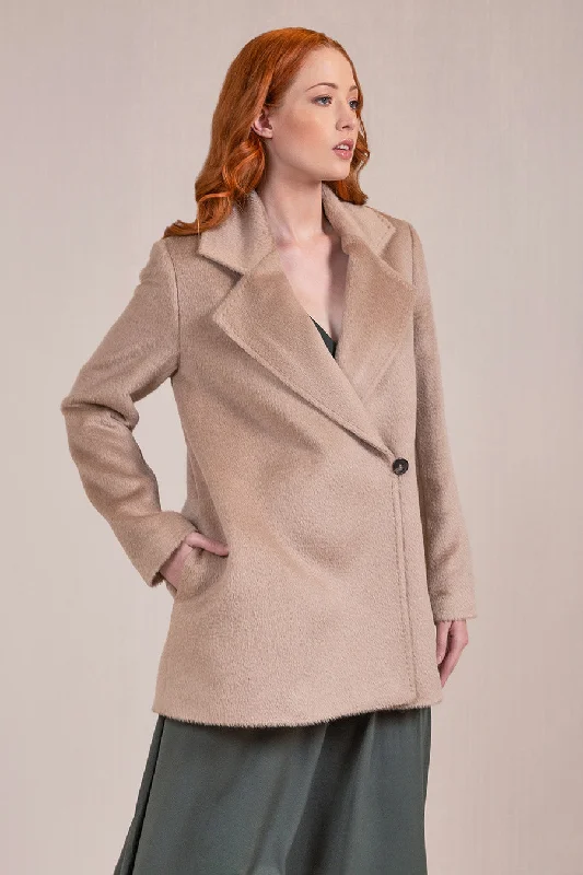 Cozy Outerwear Vane Coat Baby Alpaca Suri Color Beige