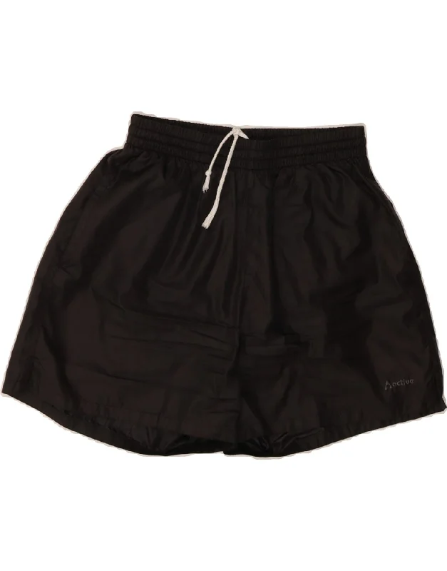 Comfortable Sweaters ACTIVE Womens Sport Shorts UK 12 Medium  Black Polyester