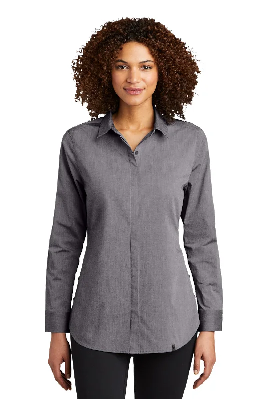Urban Chic Ogio Womens Commuter Long Sleeve Button Down Shirt - Heather Gear Grey