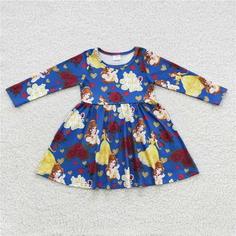 Sporty Comfort GLD0228  Baby Girls Princess Flowers Knee Length Dresses