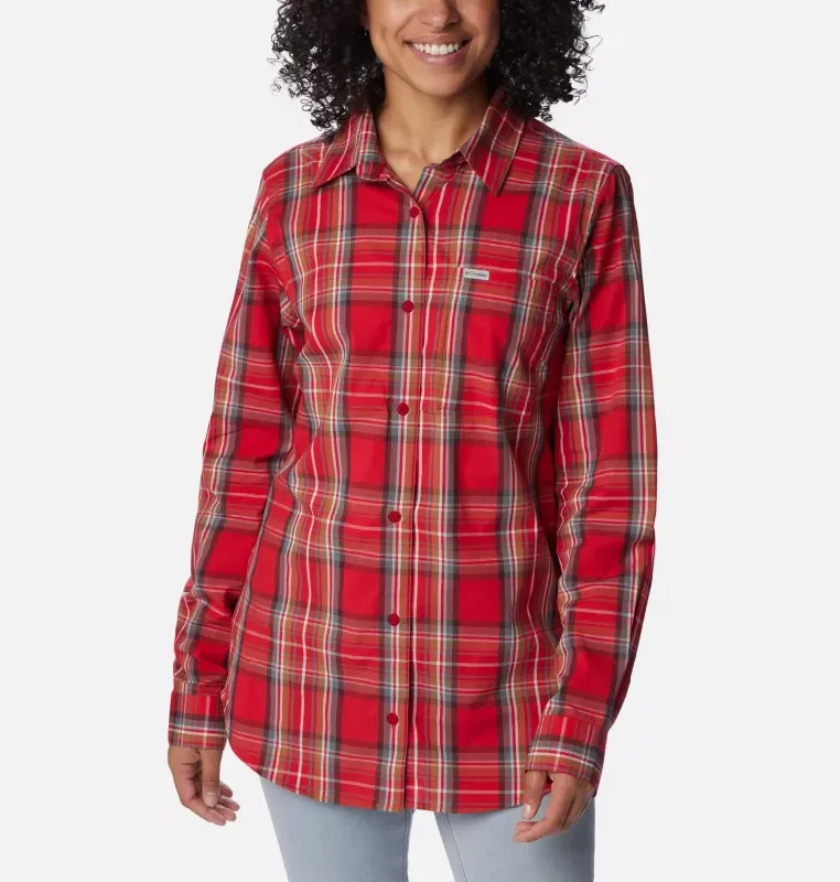 Relaxed Tops Women's Anytime Patterned Long Sleeve Shirt