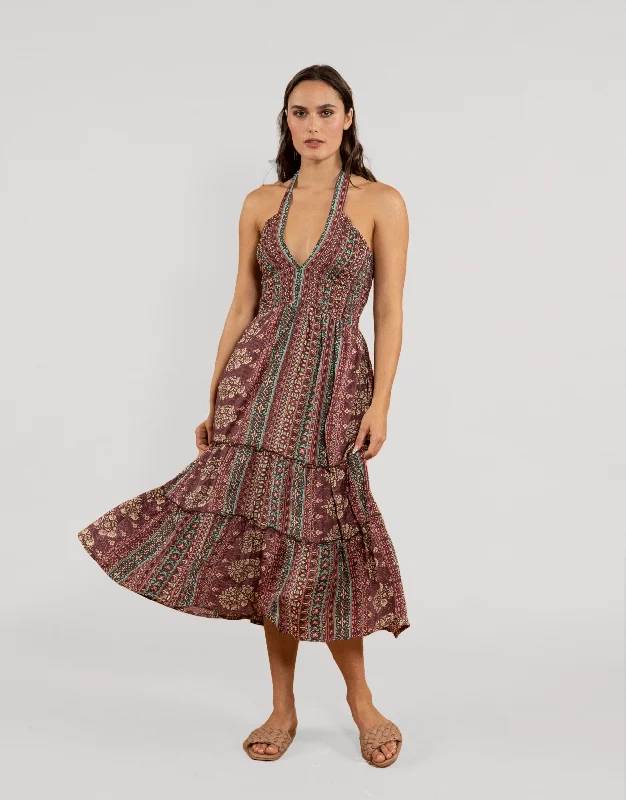 Timeless Outfits Nuha Halter Midi Dress