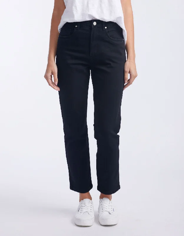 Relaxed Fits Noelle Straight Leg Jean - Washed Black