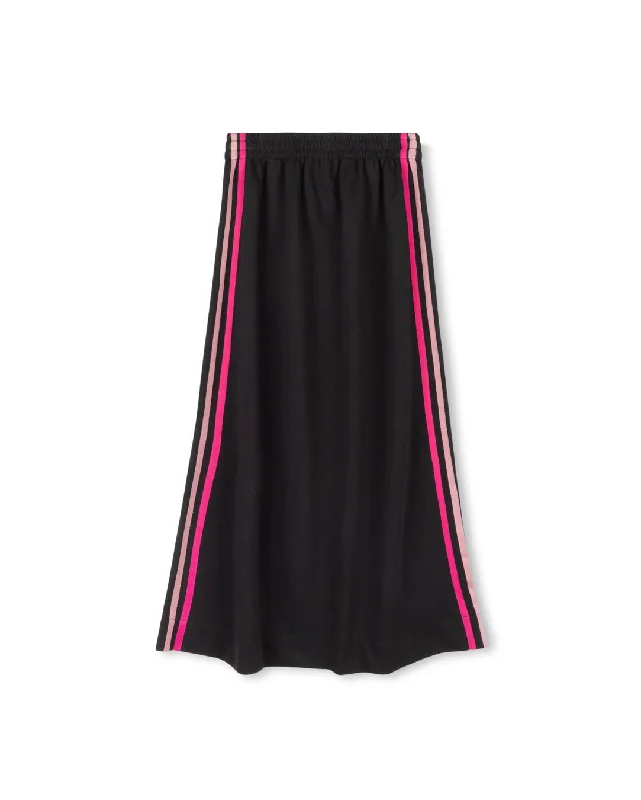 Timeless Style VIBE BLACK  STRIPED MAXI SKIRT
