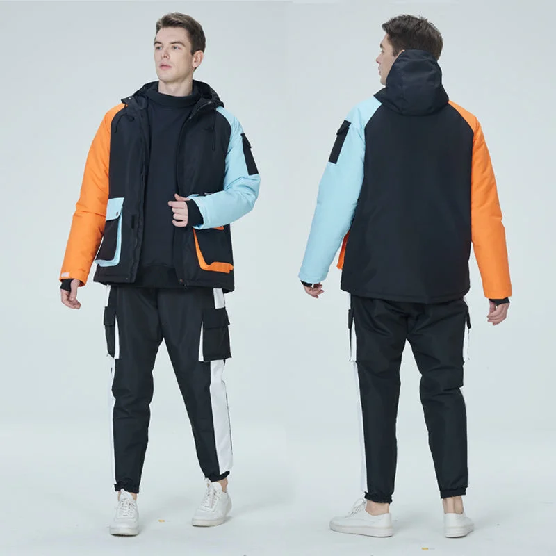 Weekend Comfort Wear Men's Arctic Queen Divided Sky Colorblock Snow Suits