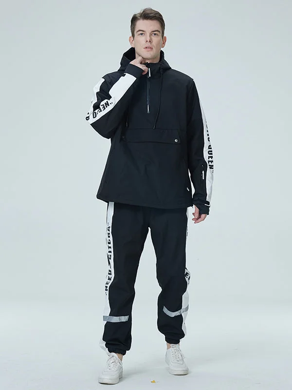 Elegant Fit Men's Arctic Queen Winter Guide Stripe Reflective Snow Suits