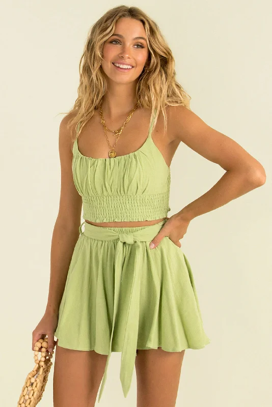 Layered Style Ibiza Top / Lime