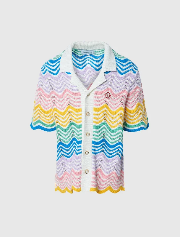 Cozy Lounge Wear WAVE KNIT SHIRT