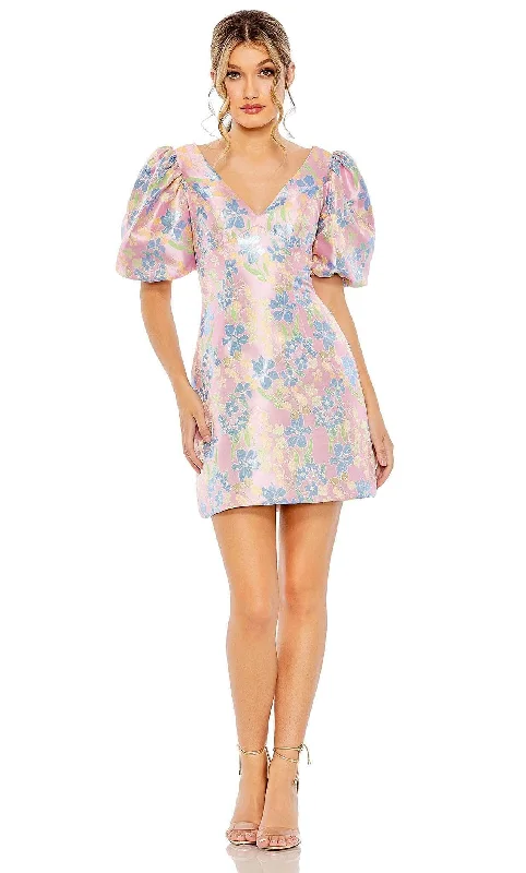 Easy Chic Mac Duggal 49622 - Floral Colorful Cocktail Dress