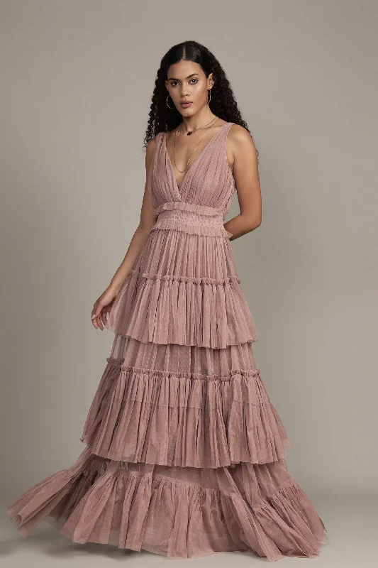 Soft Feel Luna Maxi Dress in Taupe