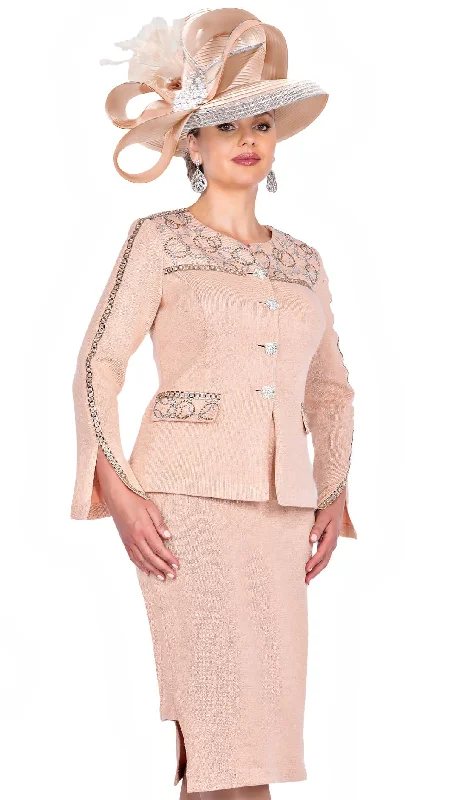 Easygoing Fashion Elite Champagne Church Suit 5957