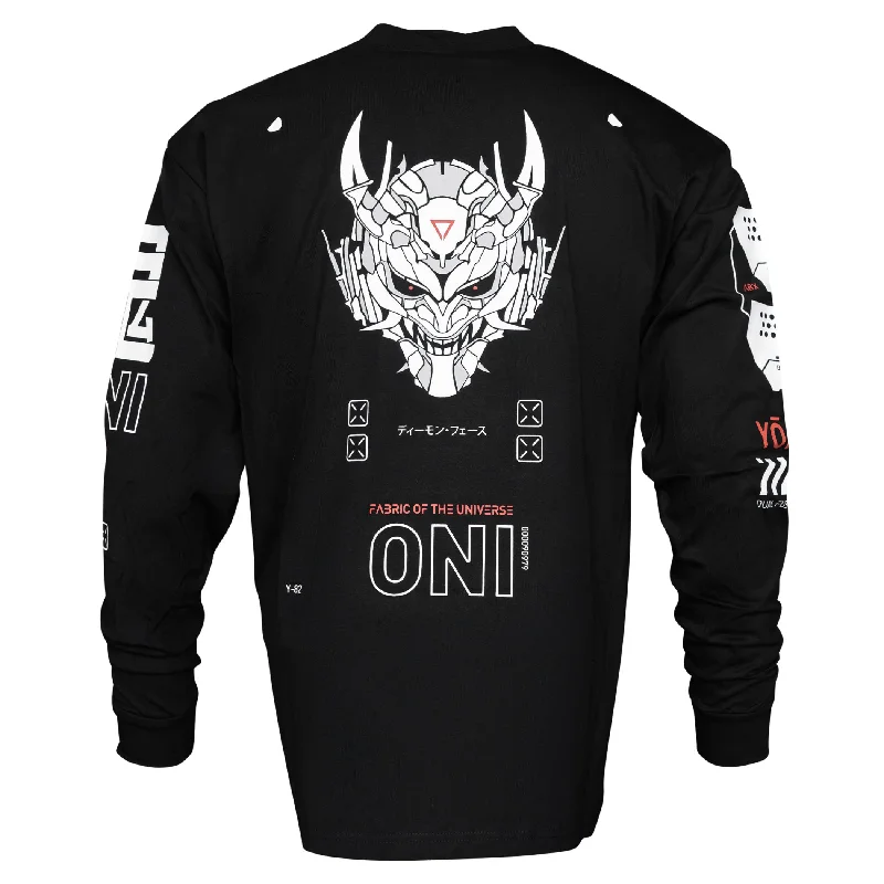Comfortable Lounge Wear ONI Black Long Sleeve T