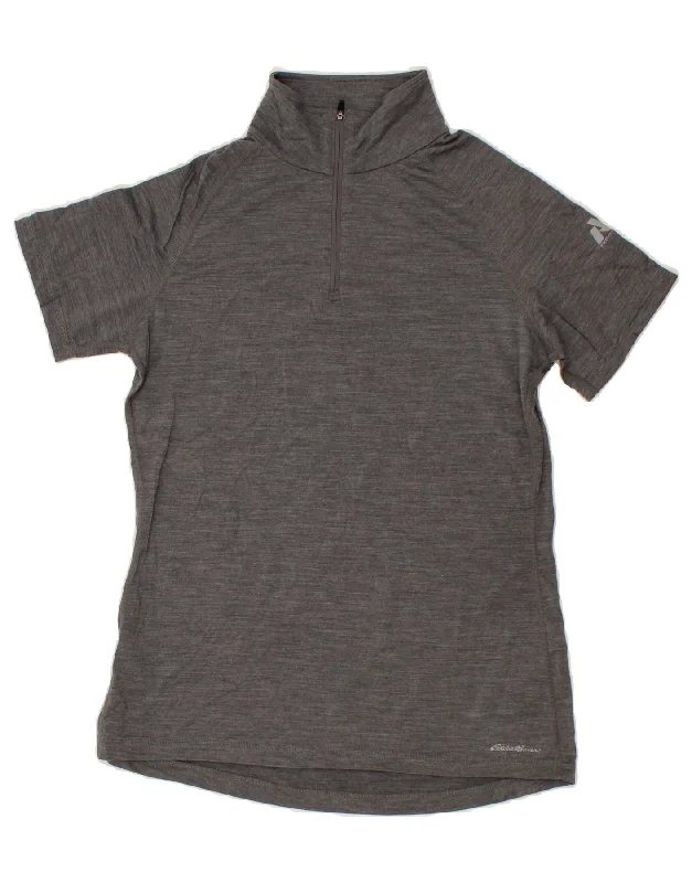 Trendy Layers EDDIE BAUER Womens Pullover Tracksuit Top UK 14 Large Grey Flecked