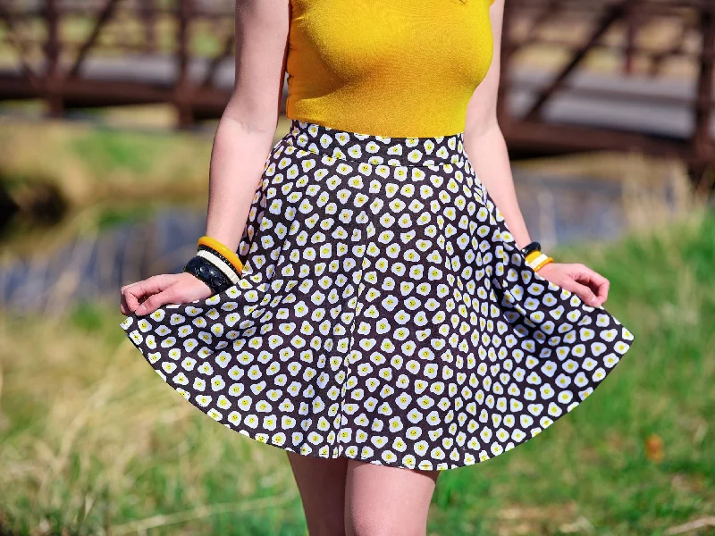 Comfortable Tops Sunny Side Up Skater Skirt