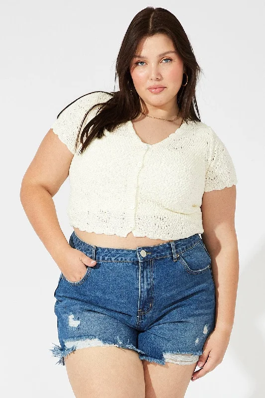 Cozy Fitting Denim Relaxed Shorts High Rise