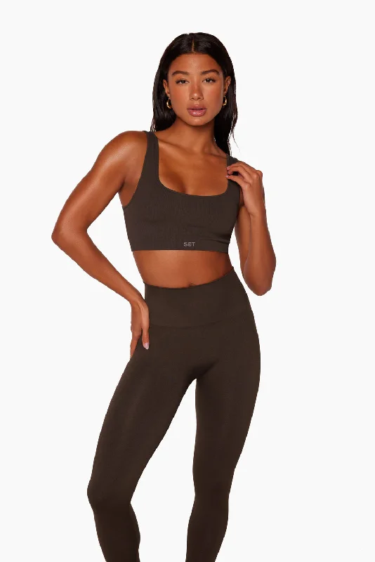 Warm Layers SCULPTFLEX® POWER BOX CUT BRA - ESPRESSO