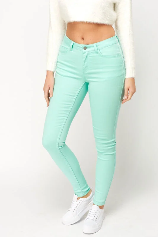 Cozy Knits Ladies New Woman Super Skinny Stretchy Twill plain Jeans BNWT 823