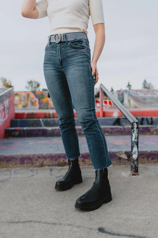 Comfortable Sweaters The Marlow Cropped Demi Flare Denim - Muse