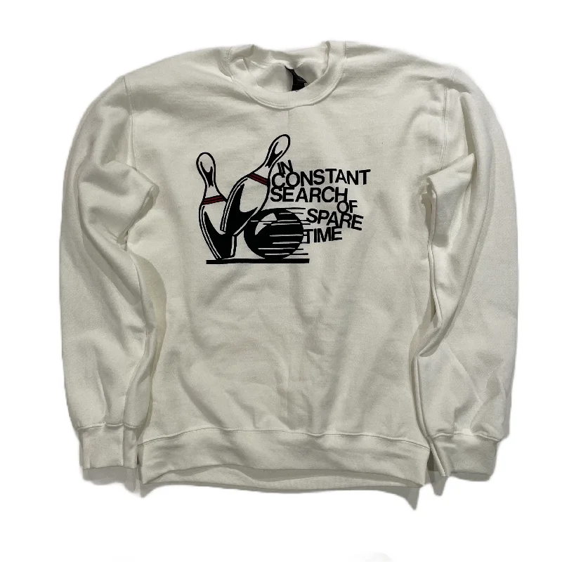Layered Style Spare Time Sweatshirt - White