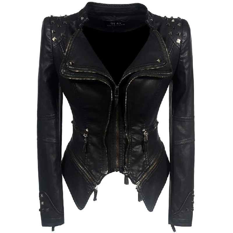 Comfortable Tops Gothic Punk OL Black Coats