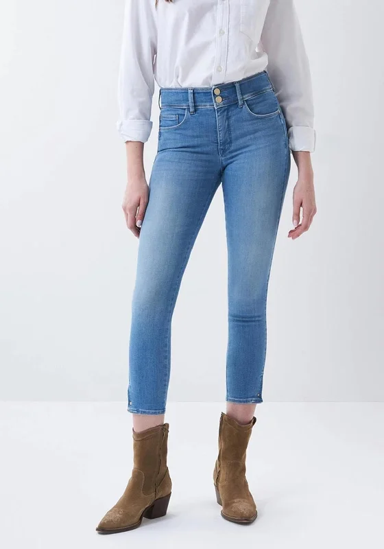 Relaxed Looks Salsa Push In Cropped Skinny Jeans, Blue