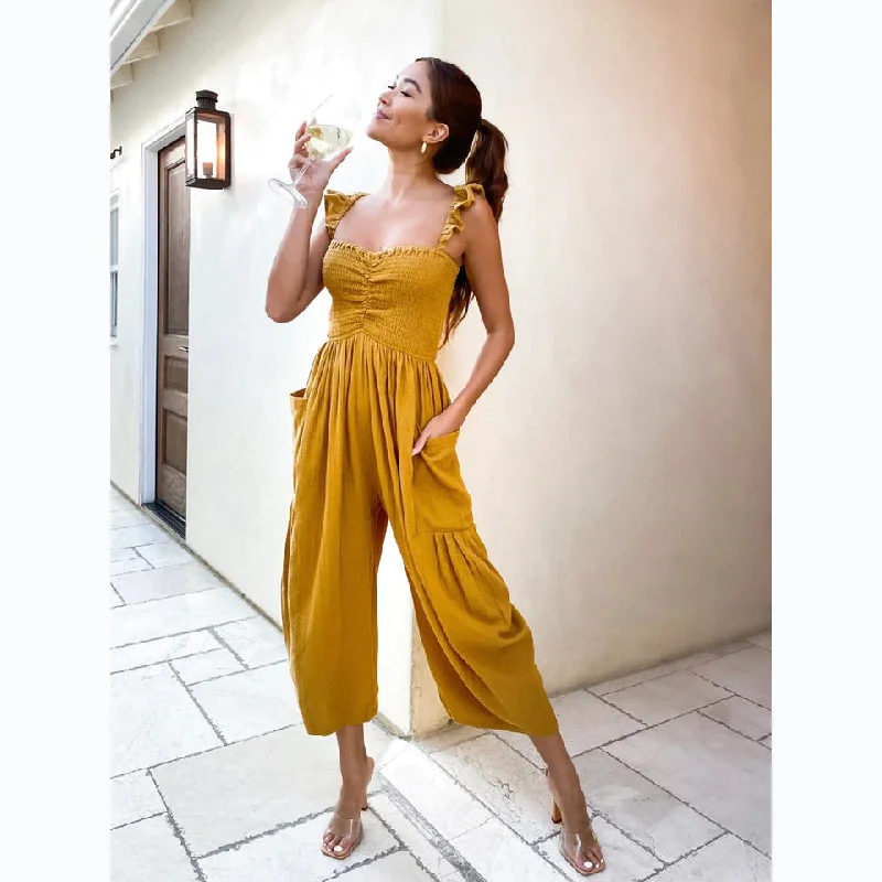 Fashionable Comfort Casual Outgoing Wide Legs Jumpsuits for Women
