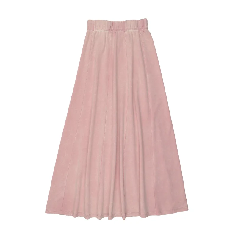 Relaxed Chic BTS25004MSK-Wash Maxi Skirt-Mauve Wash