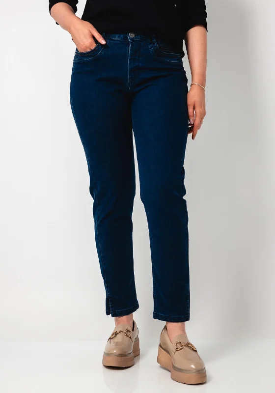 Cozy Fashion Trends CRO Womens Slim Leg Trousers, Blue