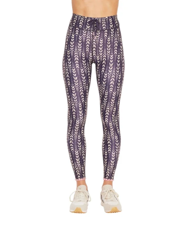 Soft Comfort Mystic Midi Pant Abstract In Purple
