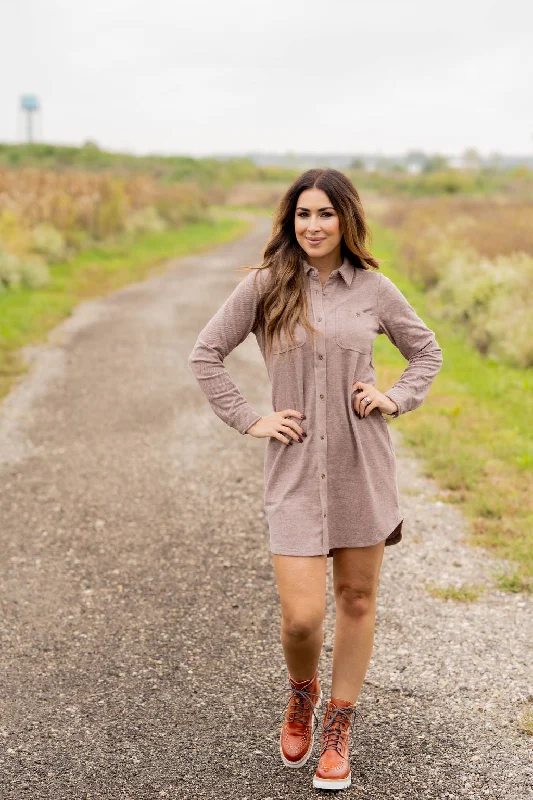 Relaxed Clothing Vintage Washed Corded Tunic Shacket
