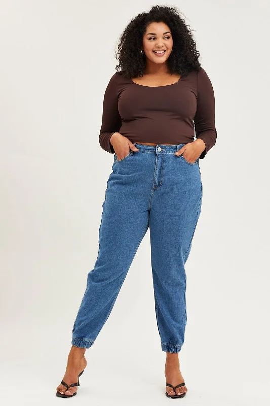 Stylish Jackets Blue Jean High Rise Track