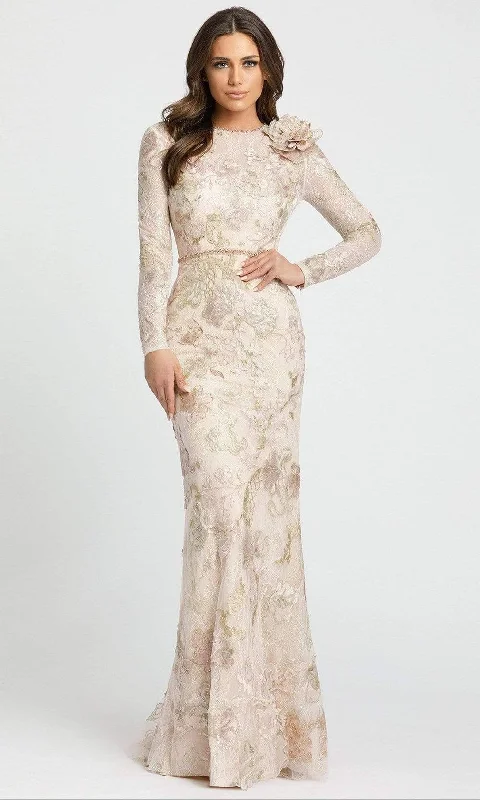 Cozy Lifestyle Mac Duggal - 11174 Long Sleeve Floral Mother of the Groom Gown