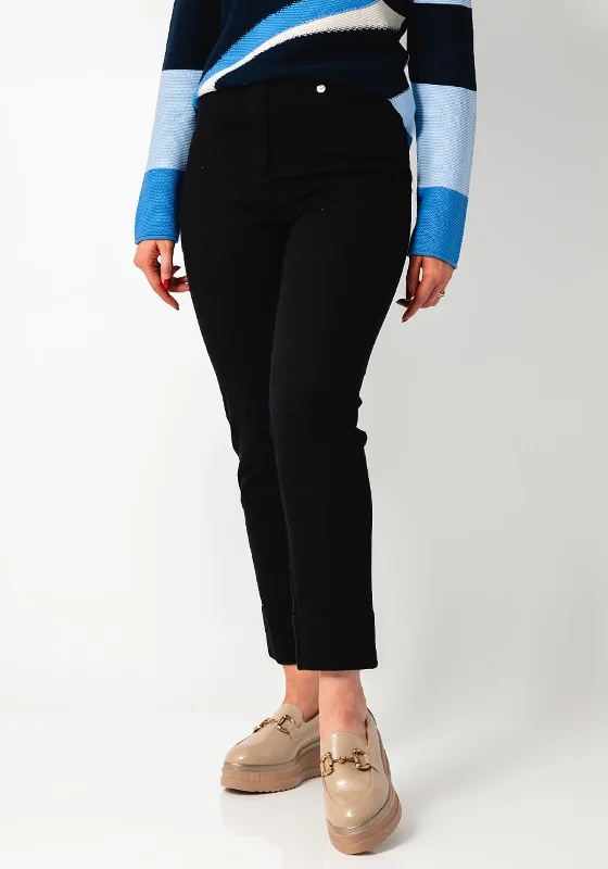 Breathable Style Robell Bella 09 Turn up Hem Jeans, Black