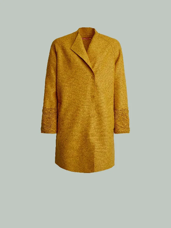 Cozy Footwear Yoshiko Coat Alpaca Color Yellow