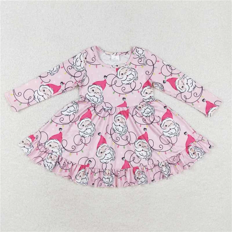 Casual Chic Looks GLD0562 Baby Girls Pink Sants Lights Ruffle Knee Length Dresses
