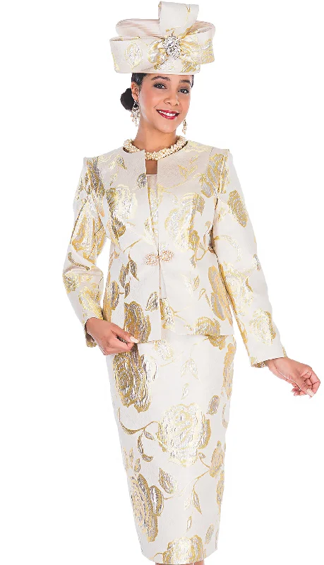 Easygoing Outfits Champagne Italy Church Suit 5725 - Gold