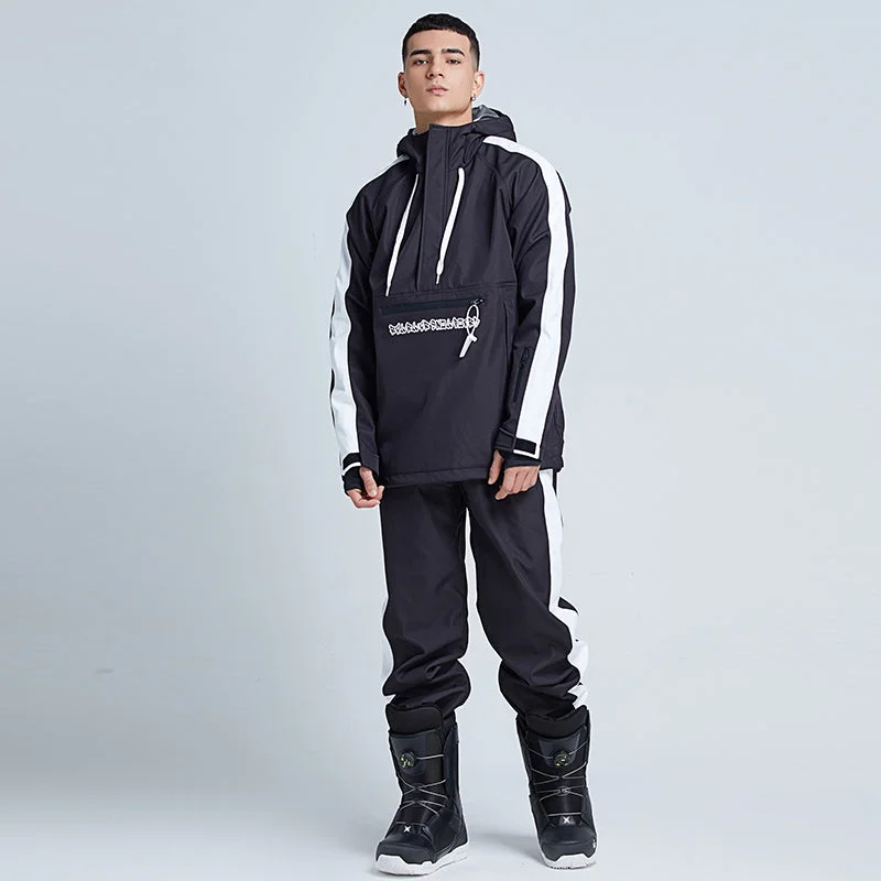 Soft Fabric Looks Men's RAWRWAR Young Fashion Unisex Snowboard Jackets & Pants Set