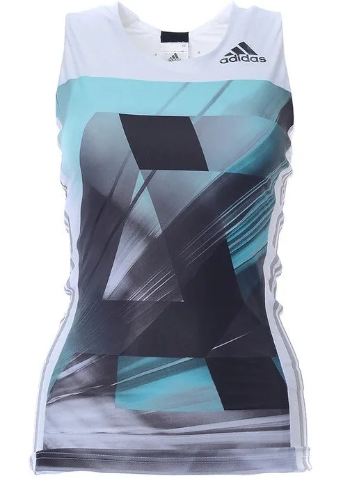 Layered Style adidas Adizero Womens Running Vest Tank Top - White